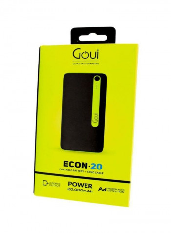 Goui Power Bank Bundle With 3 Pcs 10200mah Taya 3 Spot Wall Charger And 3 Micro Usb Cable 3x10200mAh Black/Green