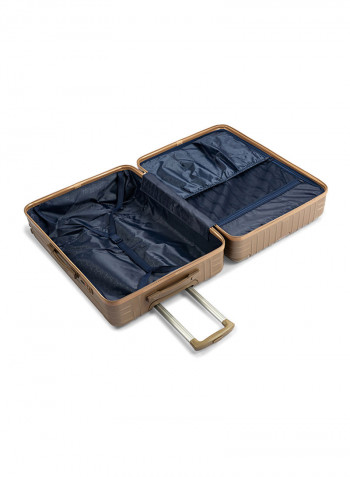 3-Piece Gravel Hardside Expandable Luggage With Spinner Wheels Titanium Gold