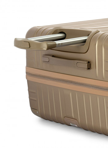 3-Piece Gravel Hardside Expandable Luggage With Spinner Wheels Titanium Gold