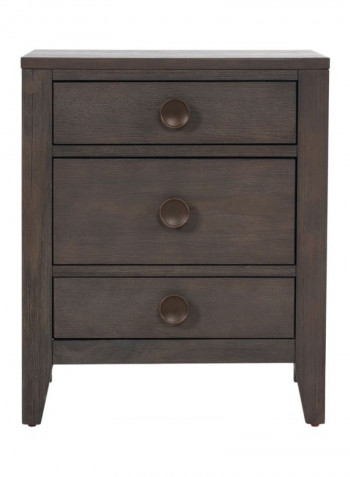 Linea Wooden Nightstand Brown 50x43x60cm