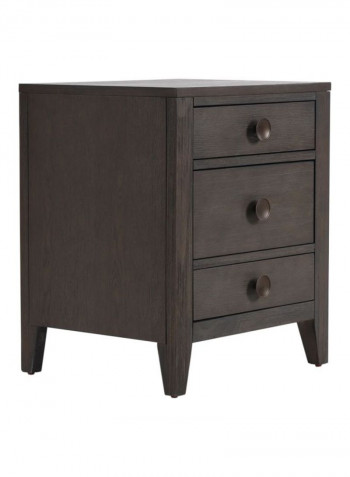 Linea Wooden Nightstand Brown 50x43x60cm