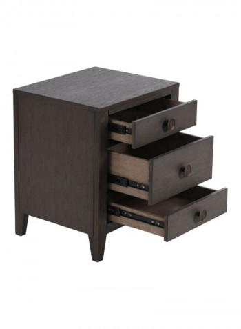 Linea Wooden Nightstand Brown 50x43x60cm