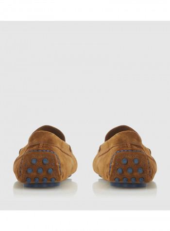 حذاء لوفر بدون كعب Brown