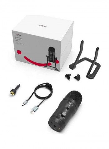 USB Mic With 4 Polar Patterns FIFINE K690 USB MIC WITH FOUR POLAR PATTERNS Black