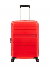 4 Wheels Sunside Hard Side Medium Lugage Trolley Bag 68cm Sunset Red