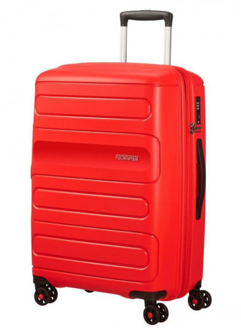 4 Wheels Sunside Hard Side Medium Lugage Trolley Bag 68cm Sunset Red