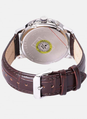 Men's Water Resistant Leather Analog Watch 1791290