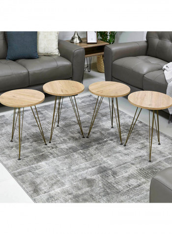 5-Piece Graham Coffee And Nesting Table Set Brown 241x267x241cm