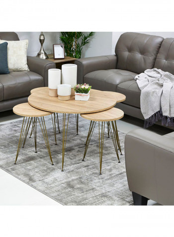 5-Piece Graham Coffee And Nesting Table Set Brown 241x267x241cm