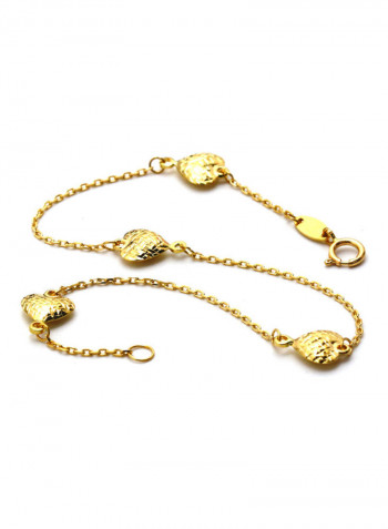 18 Karat Gold 3D Heart Bracelet
