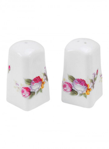 71-Piece Opal Hard Square Dinner Set White/Pink/Red