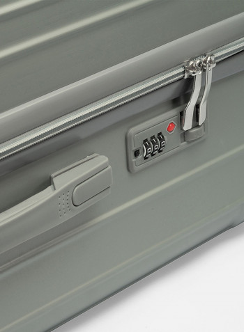 3-Piece Gravel Hardside Expandable Luggage With Spinner Wheels Silver
