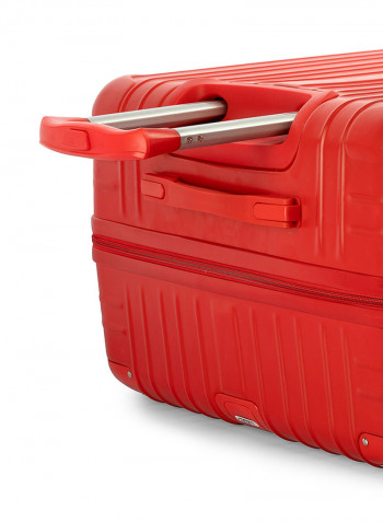 3-Piece Gravel Hardside Expandable Luggage With Spinner Wheels Red