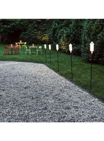 3-Piece Solar Powered Floor Lamps White 125x13x13cm