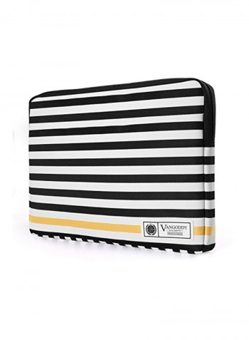 Protective Sleeve For Laptops With HDMI Cables 14-Inch Black/White/Yellow