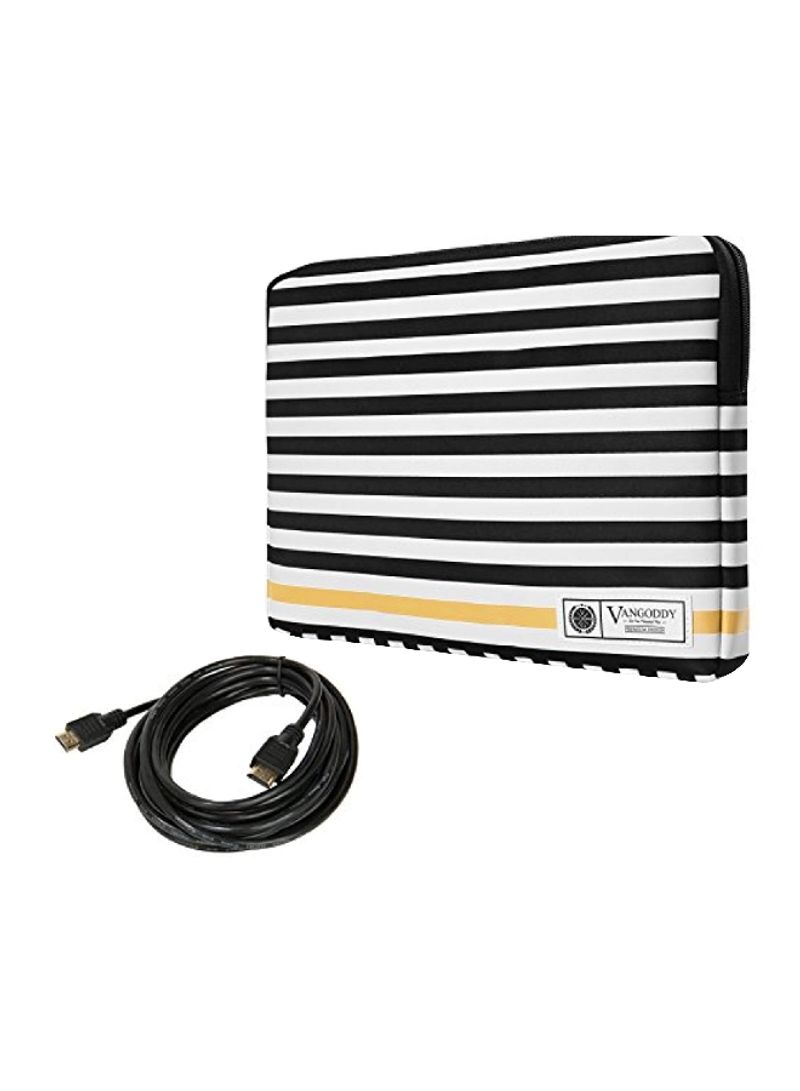 Protective Sleeve With HDMI Cable For Dell Alienware/XPS Chromebook/Inspiron/Latitude 13-Inch Black/White/Gold