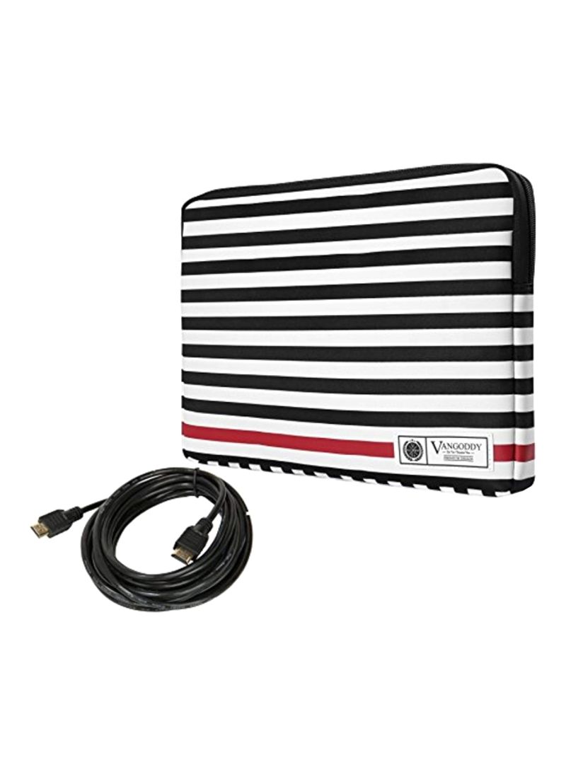 Sleeve Case For Travel Dell Alienware XPS Chromebook Inspiron Latitude 13-Inch And HDMI Cables Red/Black/White