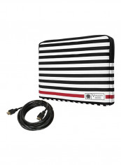 Sleeve Case For Travel Dell Alienware XPS Chromebook Inspiron Latitude 13-Inch And HDMI Cables Red/Black/White