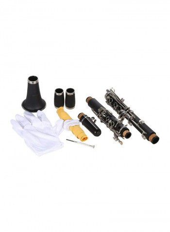 Clarinet Bb Cupronickel Plated Nickel With Cleaning Cloth Glove