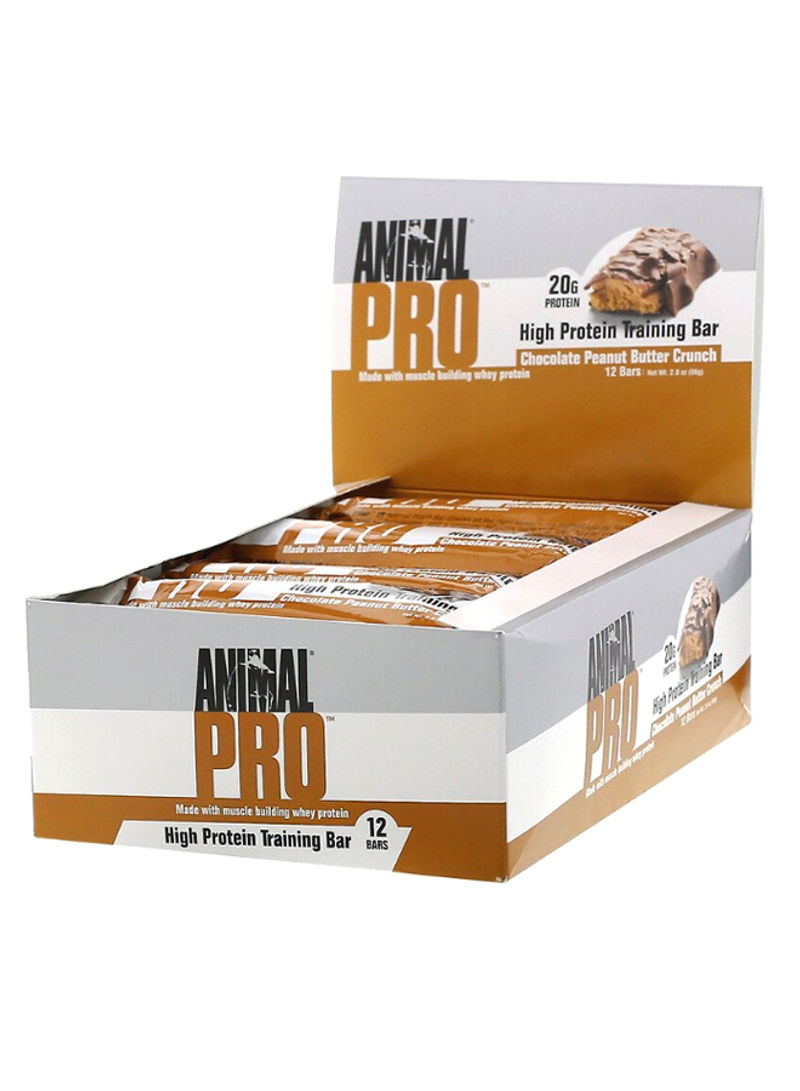 Pack Of 12 Chocolate Peanut Butter Crunch Animal Pro High Protein Bar
