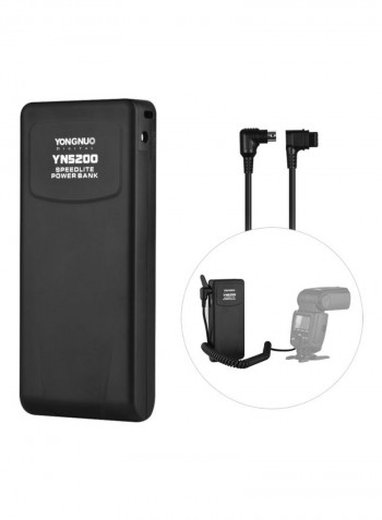 Professional Speedlite Power Bank And Accessories Set 17.4x7.5x2.5centimeter Black