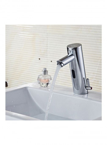 Copper Sink Faucet With Sensor Silver
