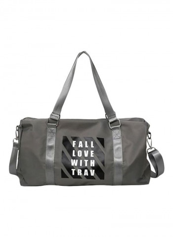Printed Duffel Bag Grey