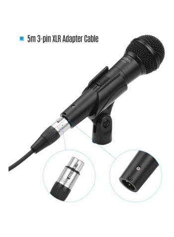 Portable Cardioid Microphone 1D7771 Black
