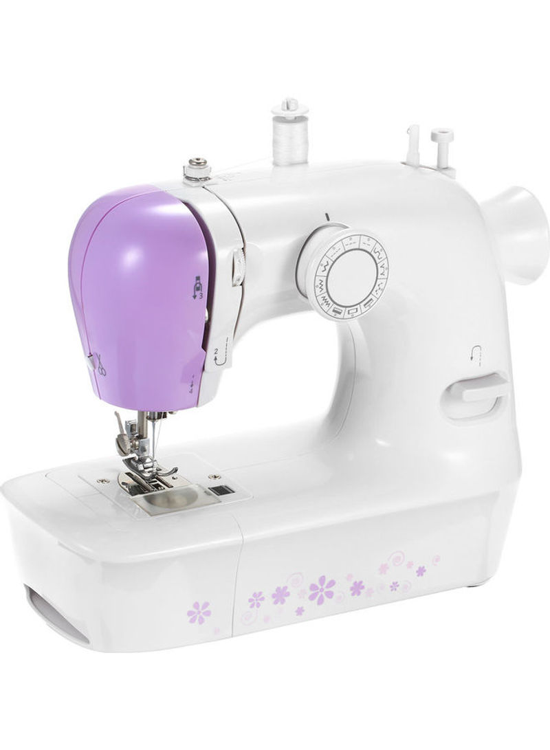 Portable Electric Sewing Machine With Foot Pedal H35263UK-su White/Purple