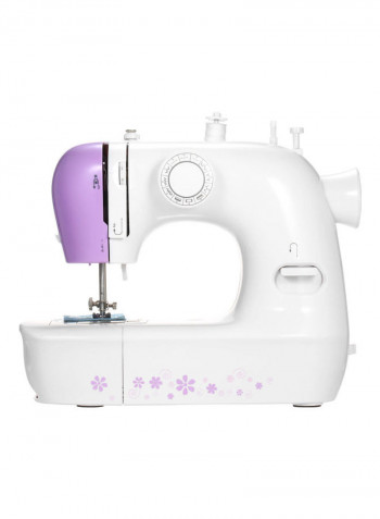 Portable Electric Sewing Machine With Foot Pedal H35263EU-su White/Purple