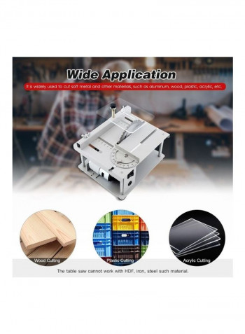Multi-Functional Electric Table Saw Silver/Black