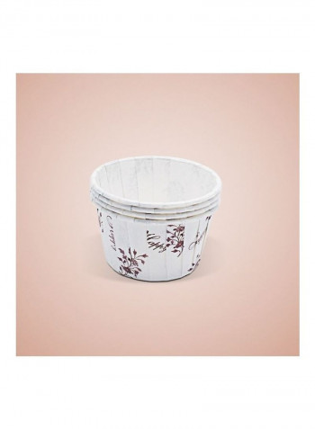 3000-Piece Flower Pattern Round Lamination Cupcake Liner Baking Cup Purple