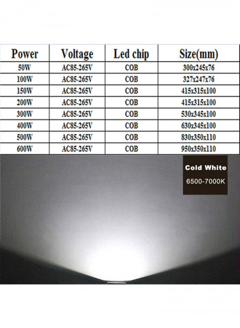 Waterproof High Power LED Floodlight Lamp Black 45x38x12centimeter