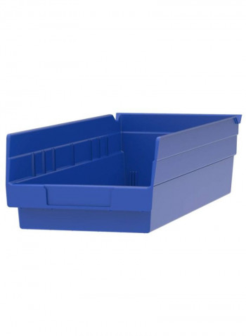 Plastic Nesting Shelf Bin Box Blue