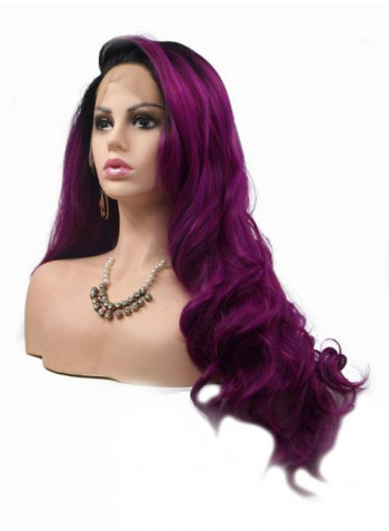 Synthetic Lace Front Ombre Wig Purple