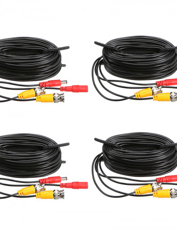 4-Piece Indoor Bullet CCTV Analog Security Camera Set