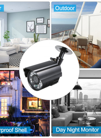 4-Piece Indoor Bullet CCTV Analog Security Camera Set