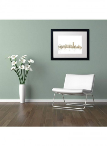 San Francisco California Skyline Canvas Wall Art Multicolour 12 x 19inch
