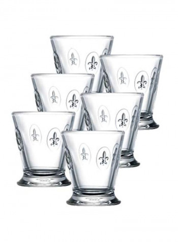 6-Piece Glass Set Clear 9ounce