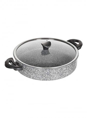 Shallow Pot Grey/Clear 30cm