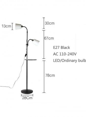 Dual Head Floor Lamp White