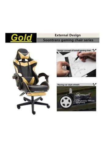 Office Gaming Chair Black/Gold 83 x 33 x 58cm