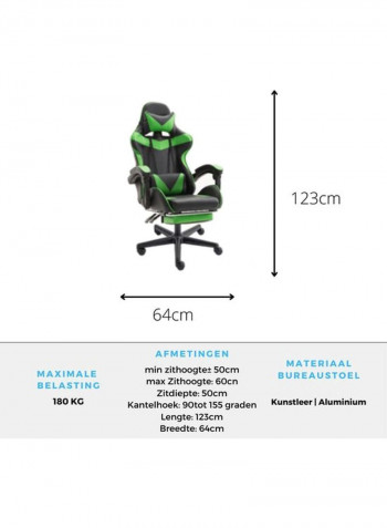 Video Game Chair Green/Black