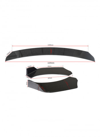 3-Piece Universal Car Front Lip Chin Bumper Body Kit for Honda Civic