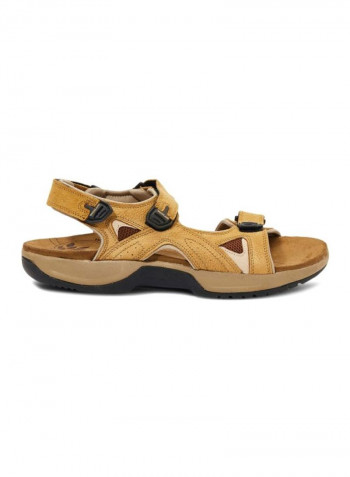 Hook And Loop Casual Sandals Camel