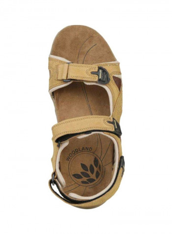 Hook And Loop Casual Sandals Camel