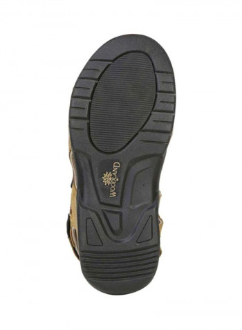 Hook And Loop Casual Sandals Camel