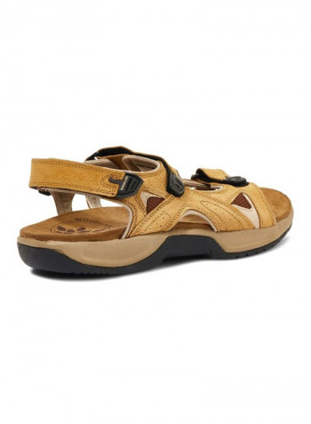 Hook And Loop Casual Sandals Camel