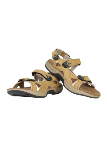 Hook And Loop Casual Sandals Camel