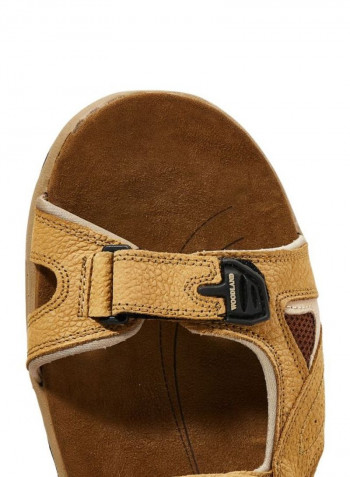 Hook And Loop Casual Sandals Camel